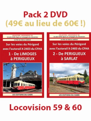 Pack DVD : Locovision N°59 & 60 - Limoges - Périgueux - Sarlat