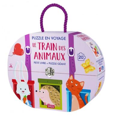 Puzzle en voyage. Le train des animaux