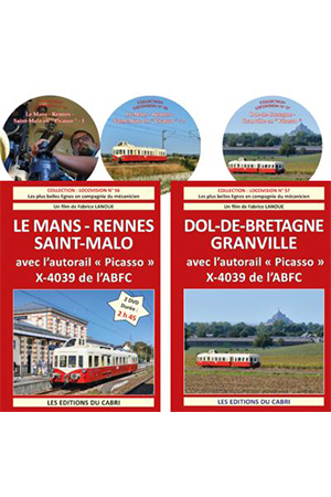 Locovision N°56 & 57 : Le Mans - Rennes - St Malo et Dol-De-Bretagne - Granville avec l’autorail Picasso X-4039 de L’ABFC (Pack DVD)