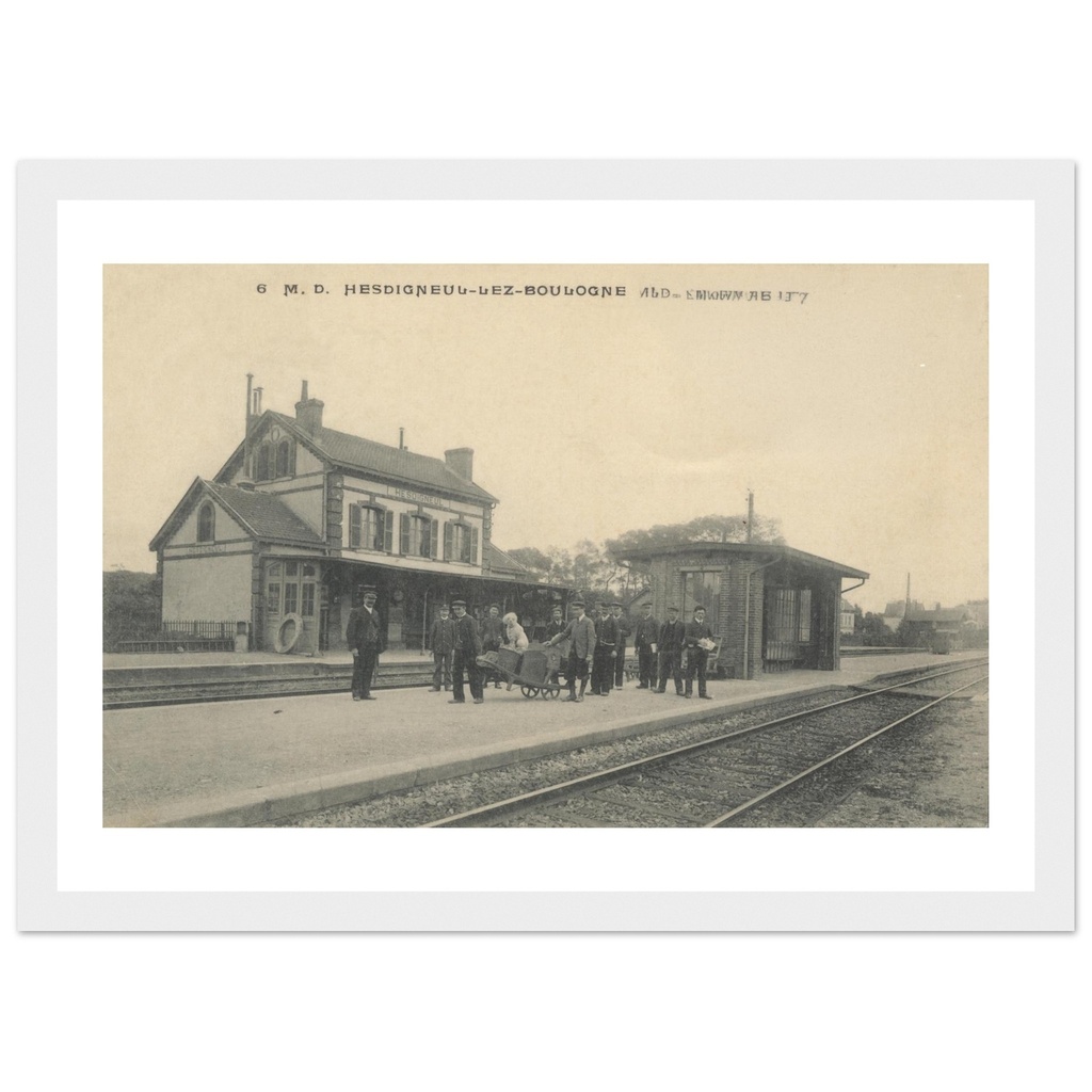 Hesdigneul les Boulogne - La Gare et le Personnel