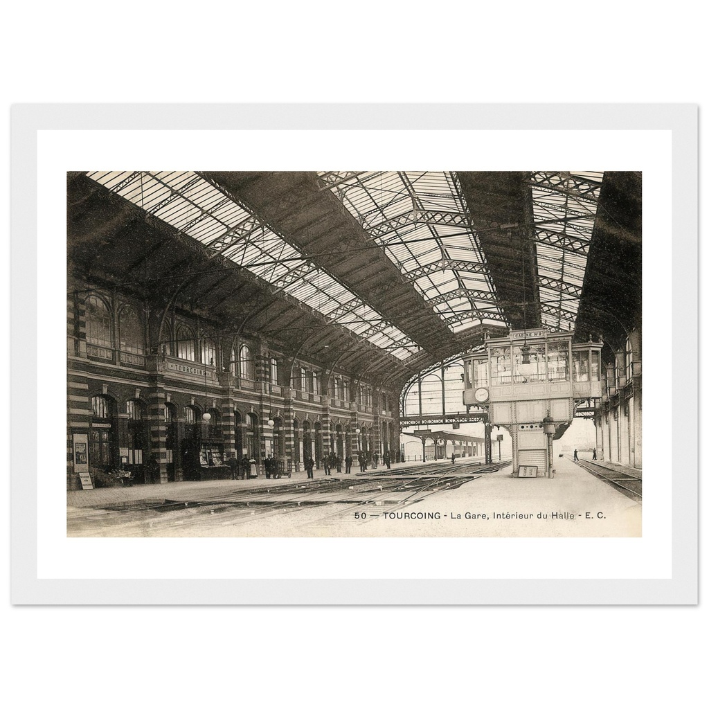 Tourcoing- La Gare, interieur du Hall
