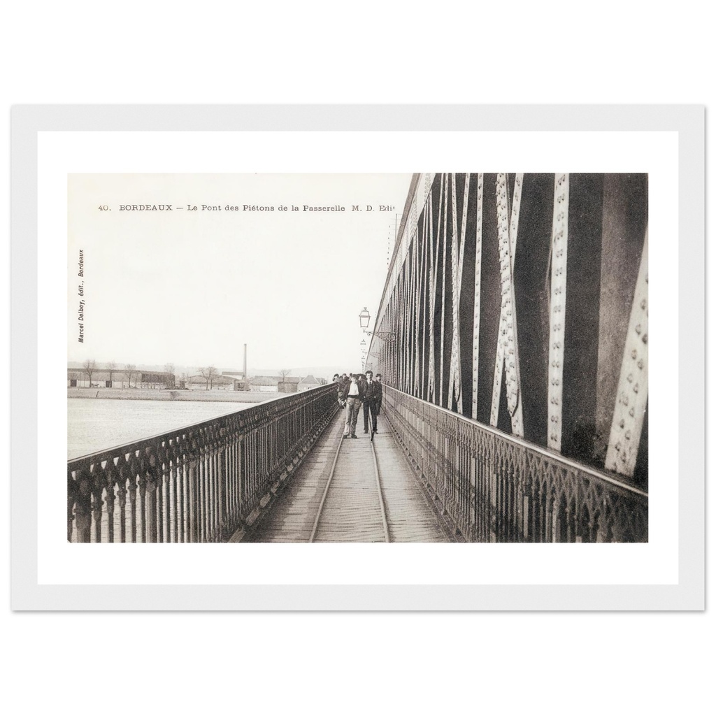 Bordeaux - Le pont des pietons de la passerelle