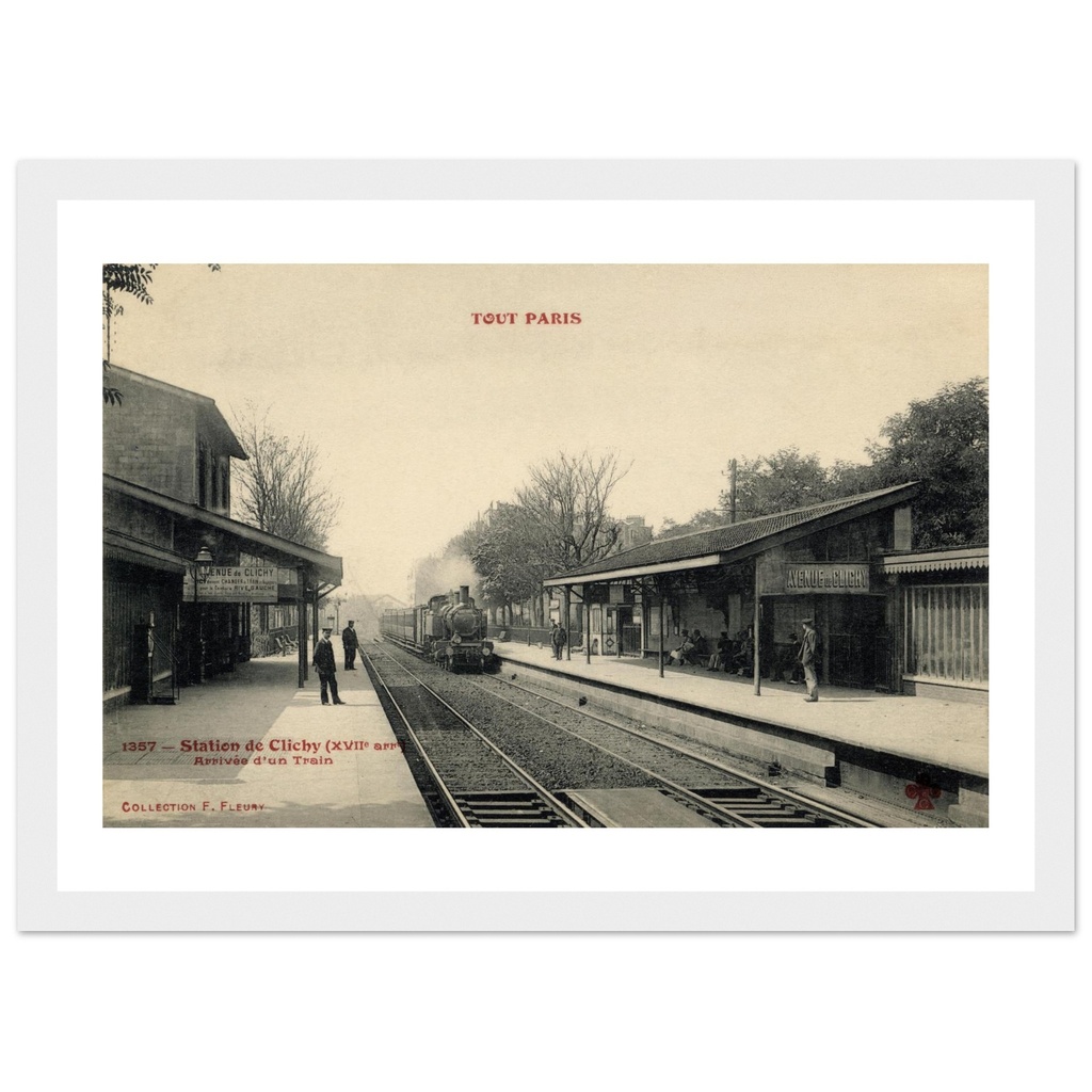 Paris : Station de Clichy (XII arrt) - Arrivée d'un Train