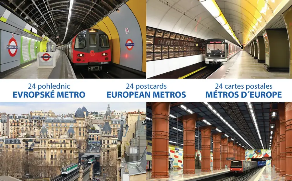 ENSEMBLE DE 24 CP METROS D'EUROPE
