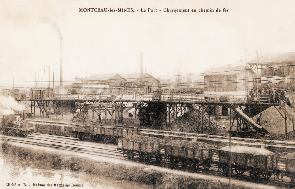 Montceau-les-Mines - Le port - Chargement en chemin de fer