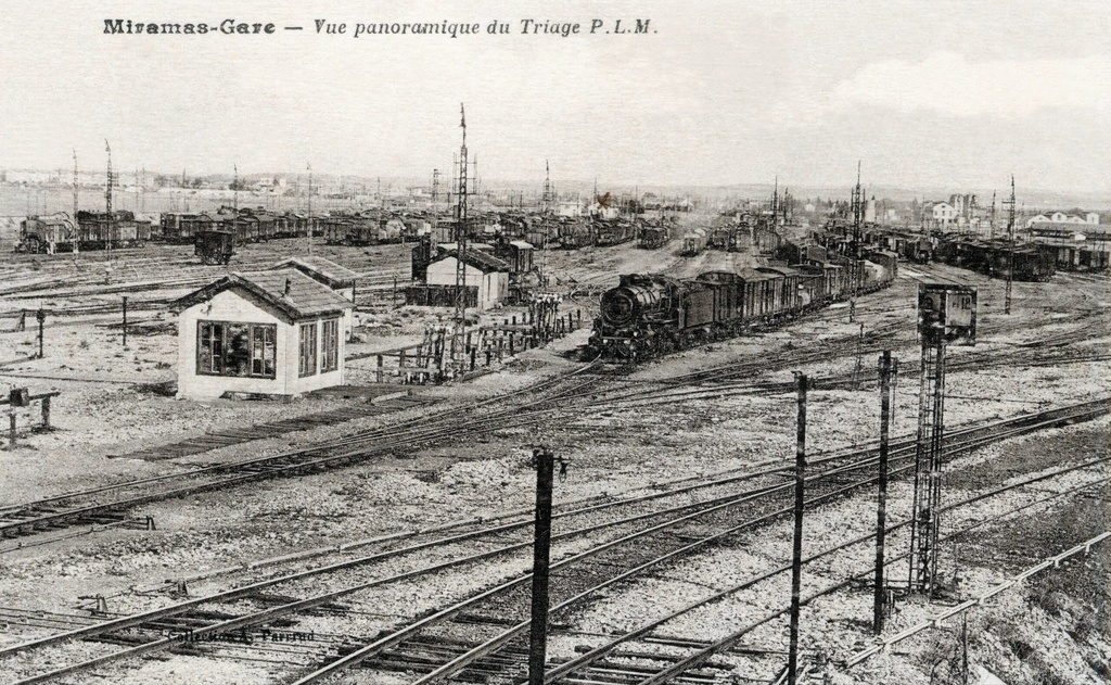 Miramas - Gare - Vue panoramique du Triage P.L.M