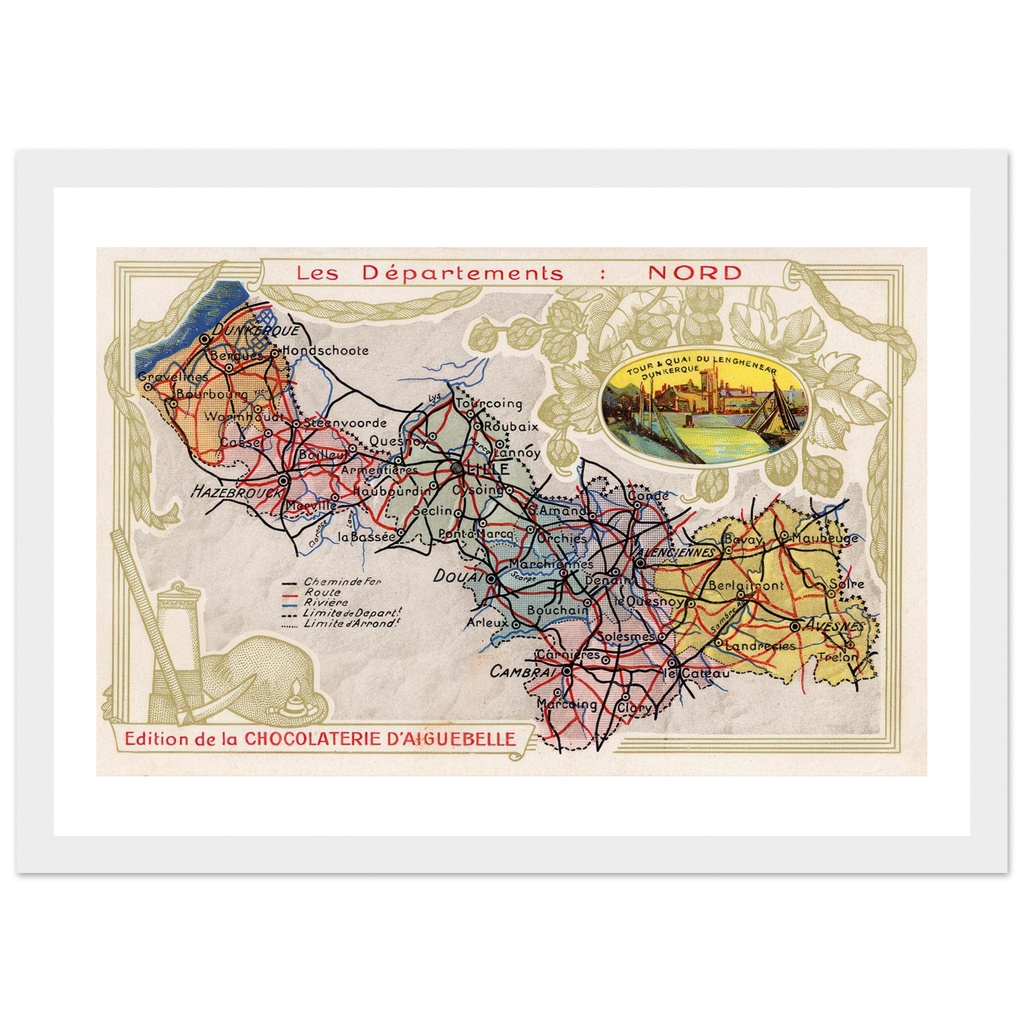 Carte du departement du Nord