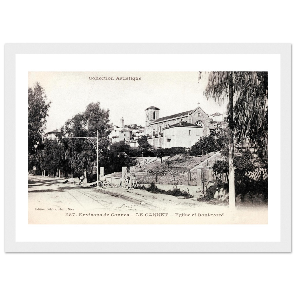 Le Cannet - Environs de Cannes - Eglise et Boulevard