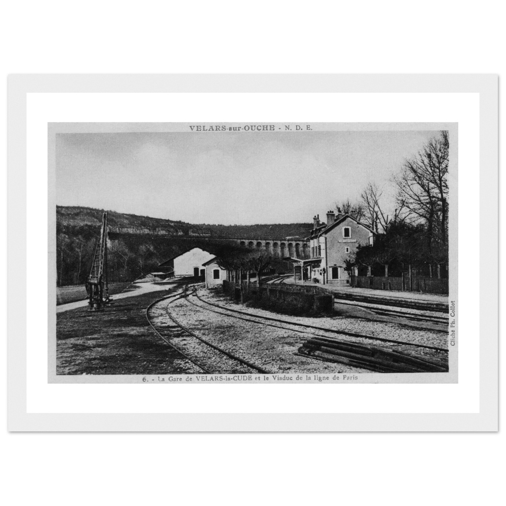 Velars-la-Côte - La Gare de Velars-la-Cude et le Viaduc de la ligne de Paris