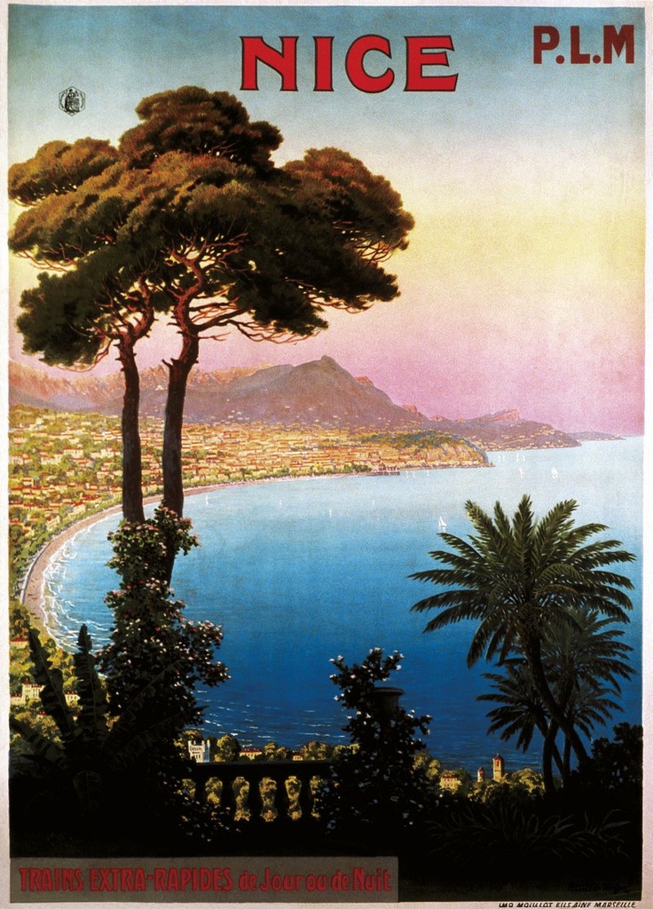 Nice corniche avec arbre