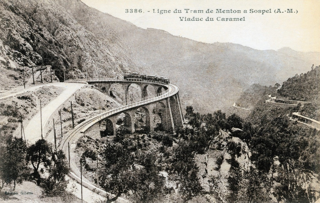 Ligne du Tram de Menton a Sospel - Viaduc du Caramel     Menton - Alpes Maritimes - PACA - France