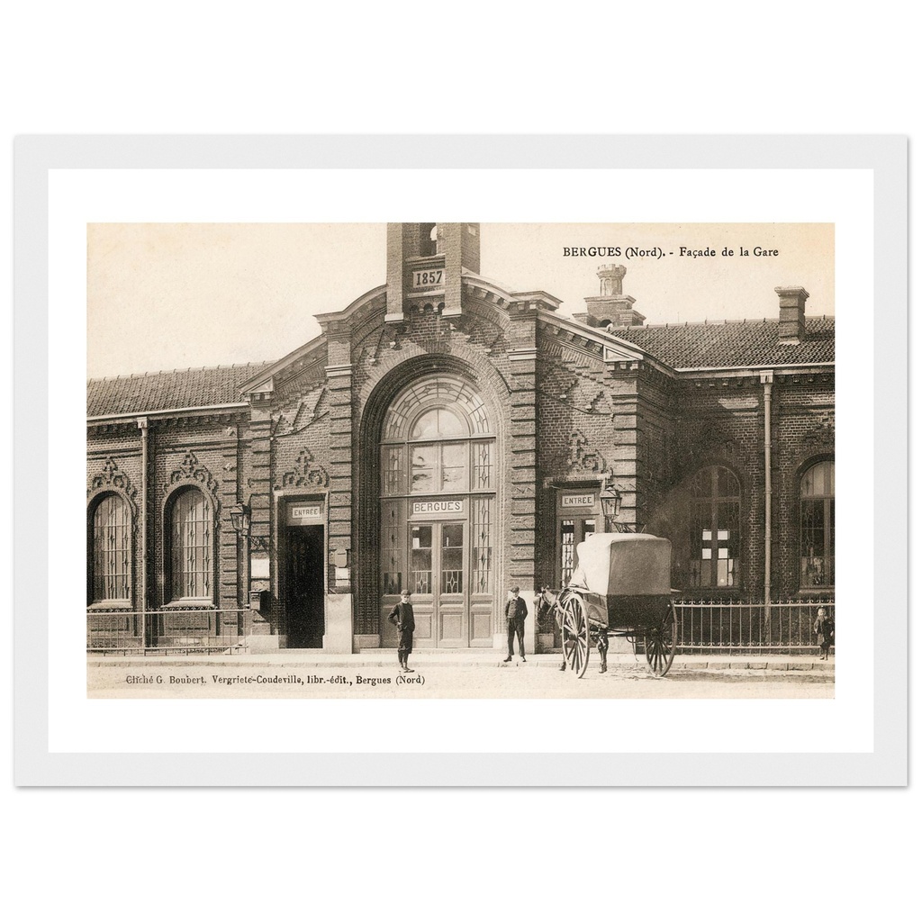 Bergues (Nord)-facade de la gare