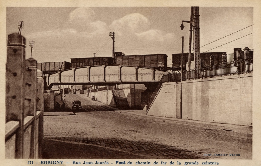 Bobigny - Rue Jean-Jaurès - pont du chemin de fer de la grande ceinture