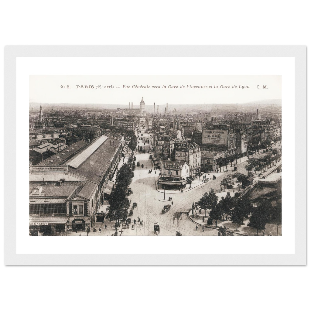 Paris (12e arr.) - Vue générale vers la gare de Vincennes et la Gare de Lyon