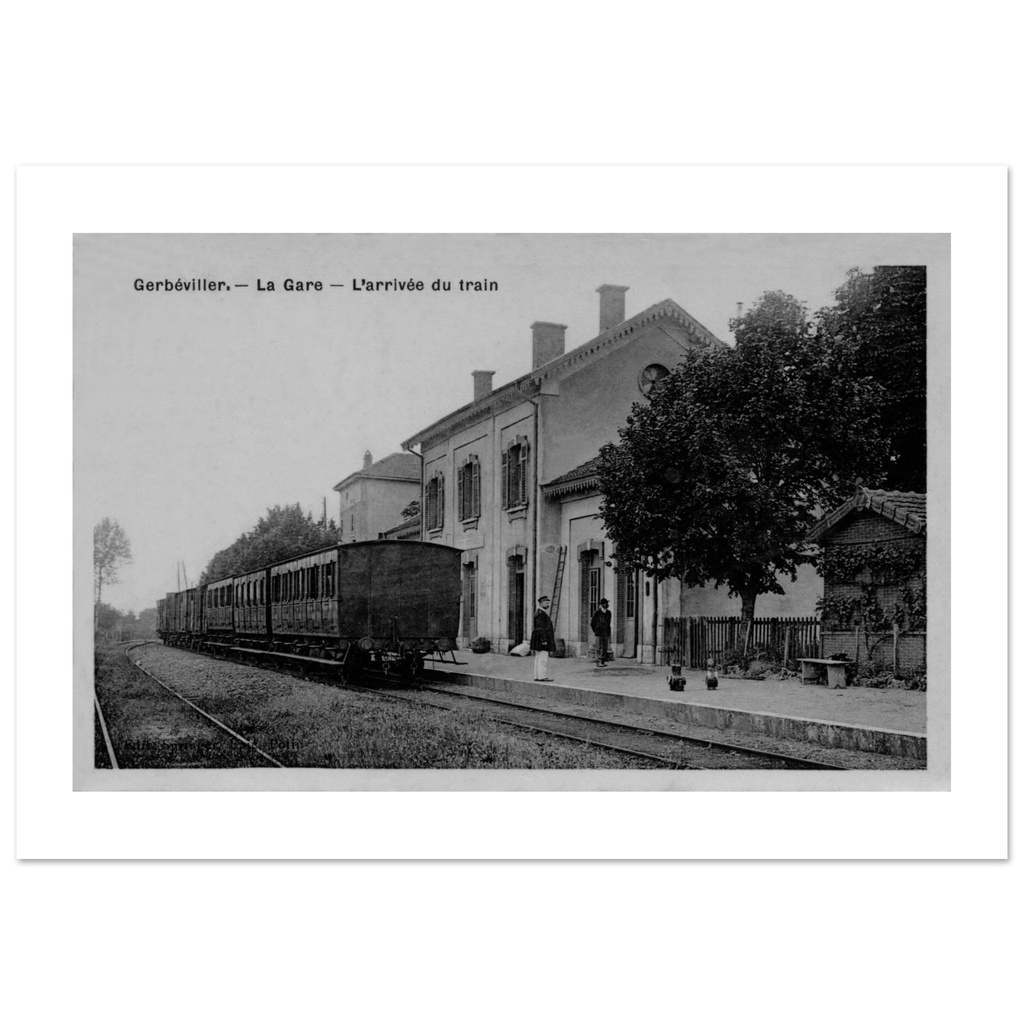 Gerbéviller - La gare - Arrivee du Train