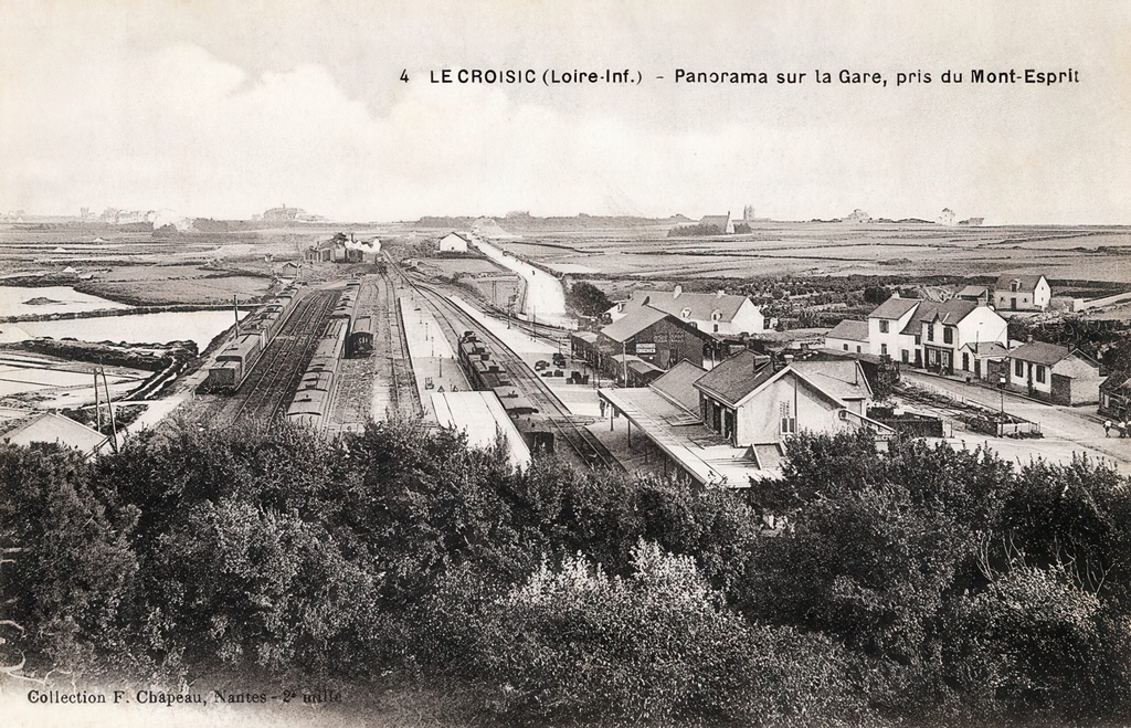 Le Croisic -Panorama sur la gare, pris du Mont Esprit