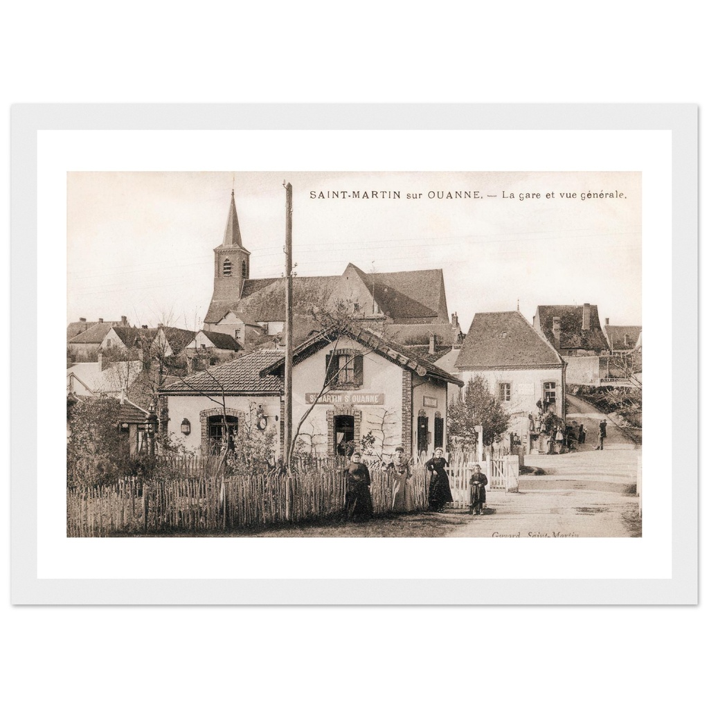 St Martin sur Ouanne - La Gare et Vue Generale