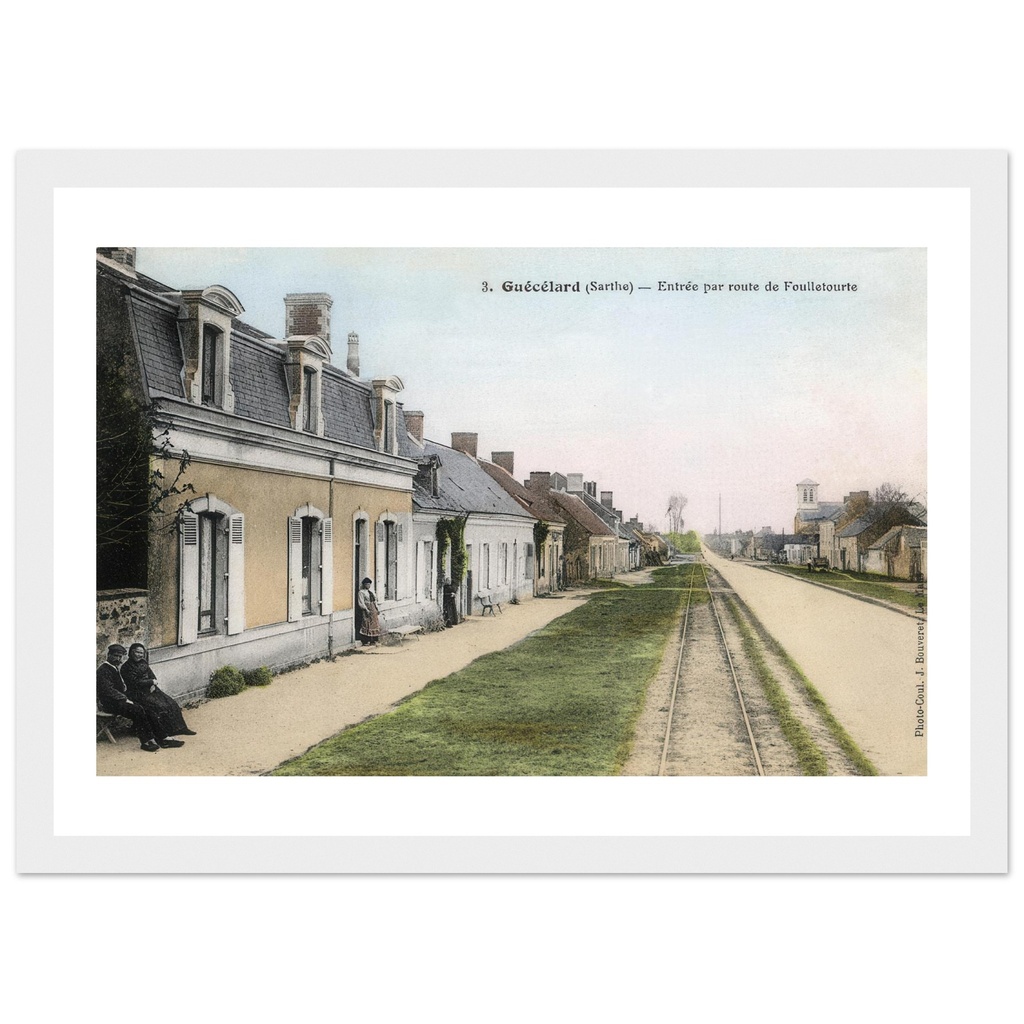 Guecelard (Sarthe) - Entree par route de Fouillebard
