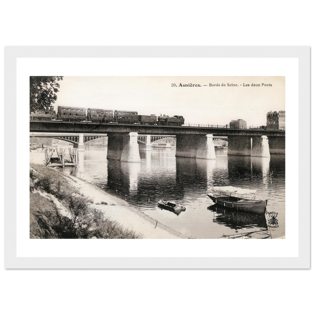 Asnières - Bords de Seine - Les Deux ponts