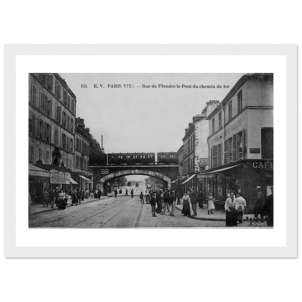 E V Paris XIXe - Rue de Flandre - Pont du Chemin de fer