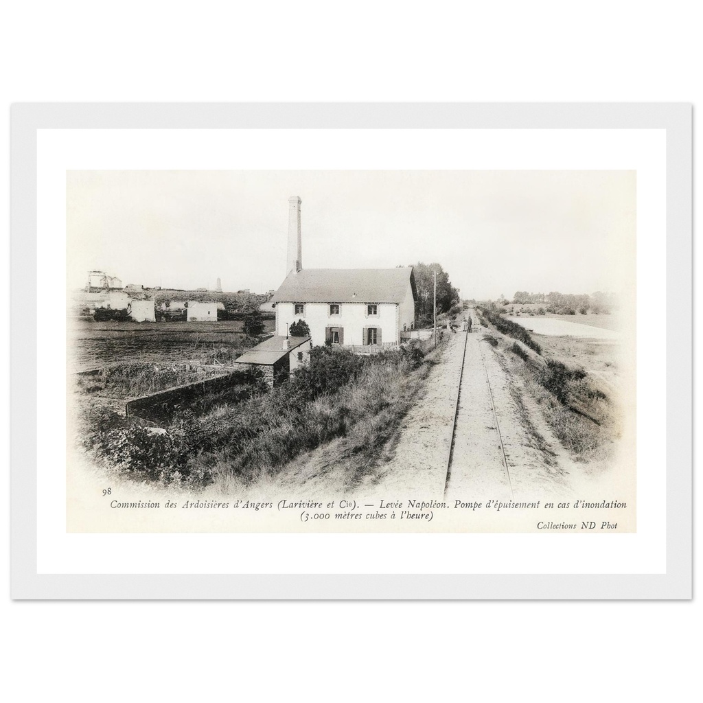 Commission des ardoiseries d'Angers (Lariviere et Cie) - Levee Napoleon - Pompe d'epuisement en cas d'inondation (3000 metres cube a l'heure