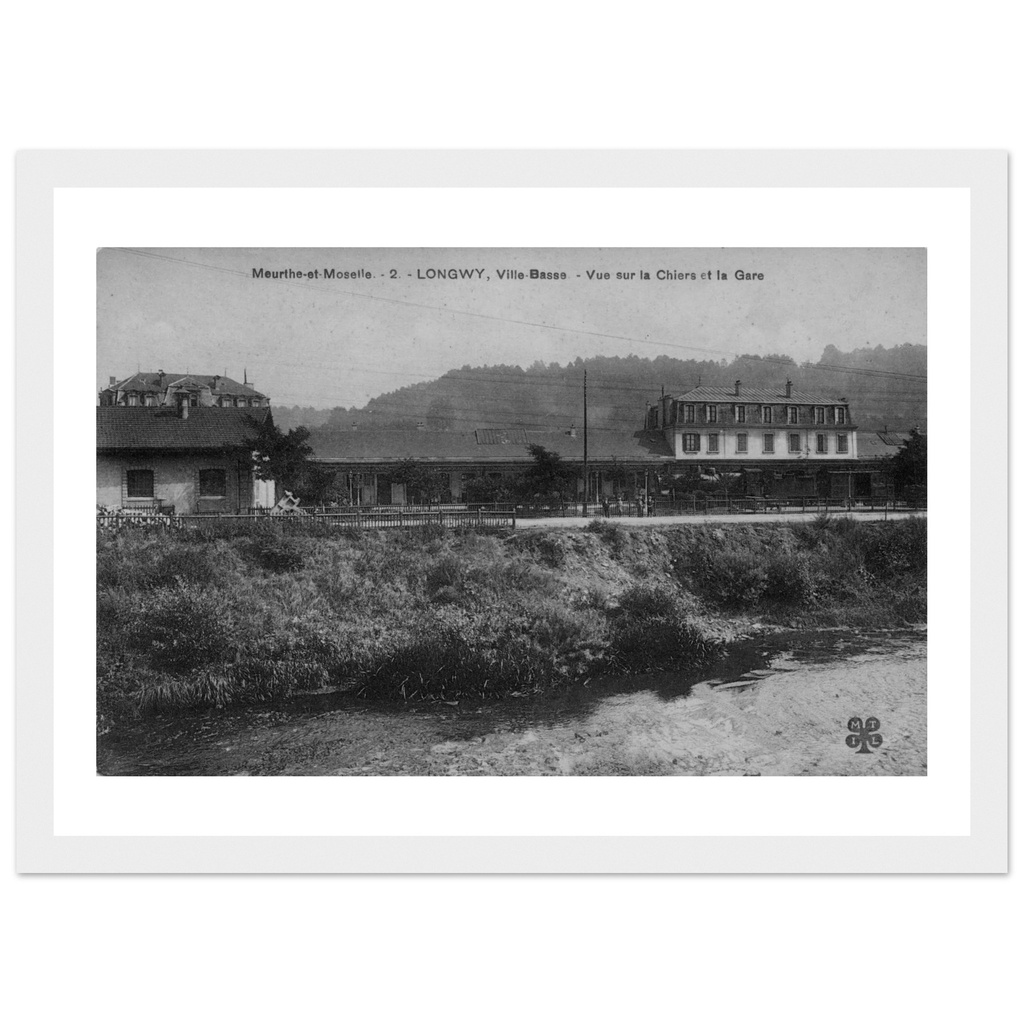 Longwy - Ville basse - Vue sur la Chiers et la gare