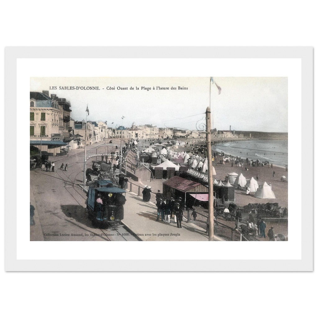 Les Sables-D'olonne - Cote Ouest de la Plage a l'heure des bains