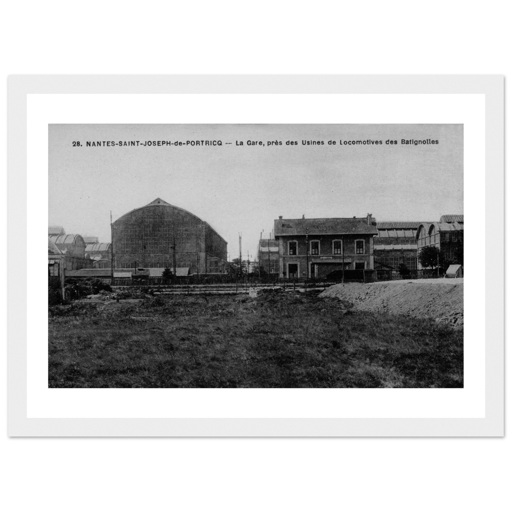 Nantes - La Gare pres des usines de locomotive des Batignolles