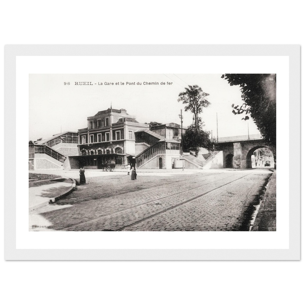 Rueil - La gare et le pont du chemin de fer