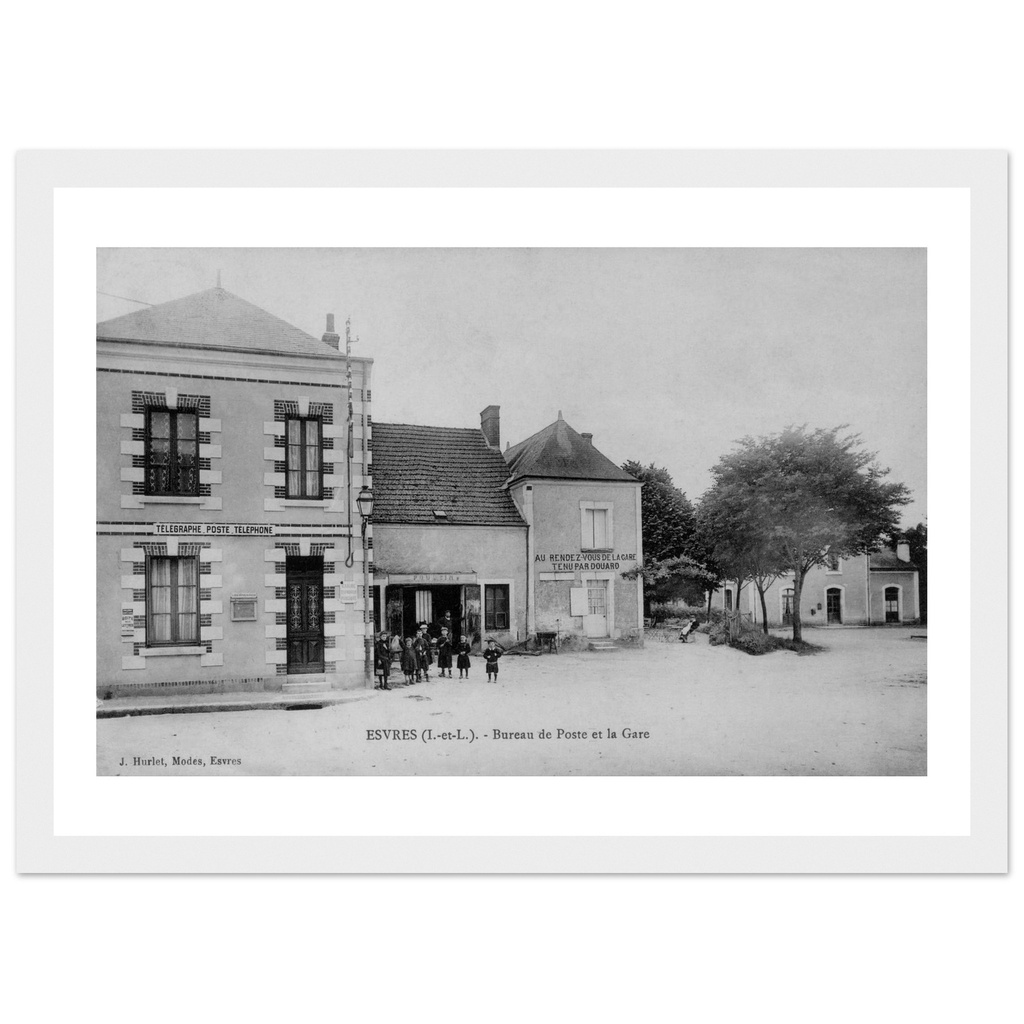 Esvres (I et L) - Bureau de Poste et la Gare