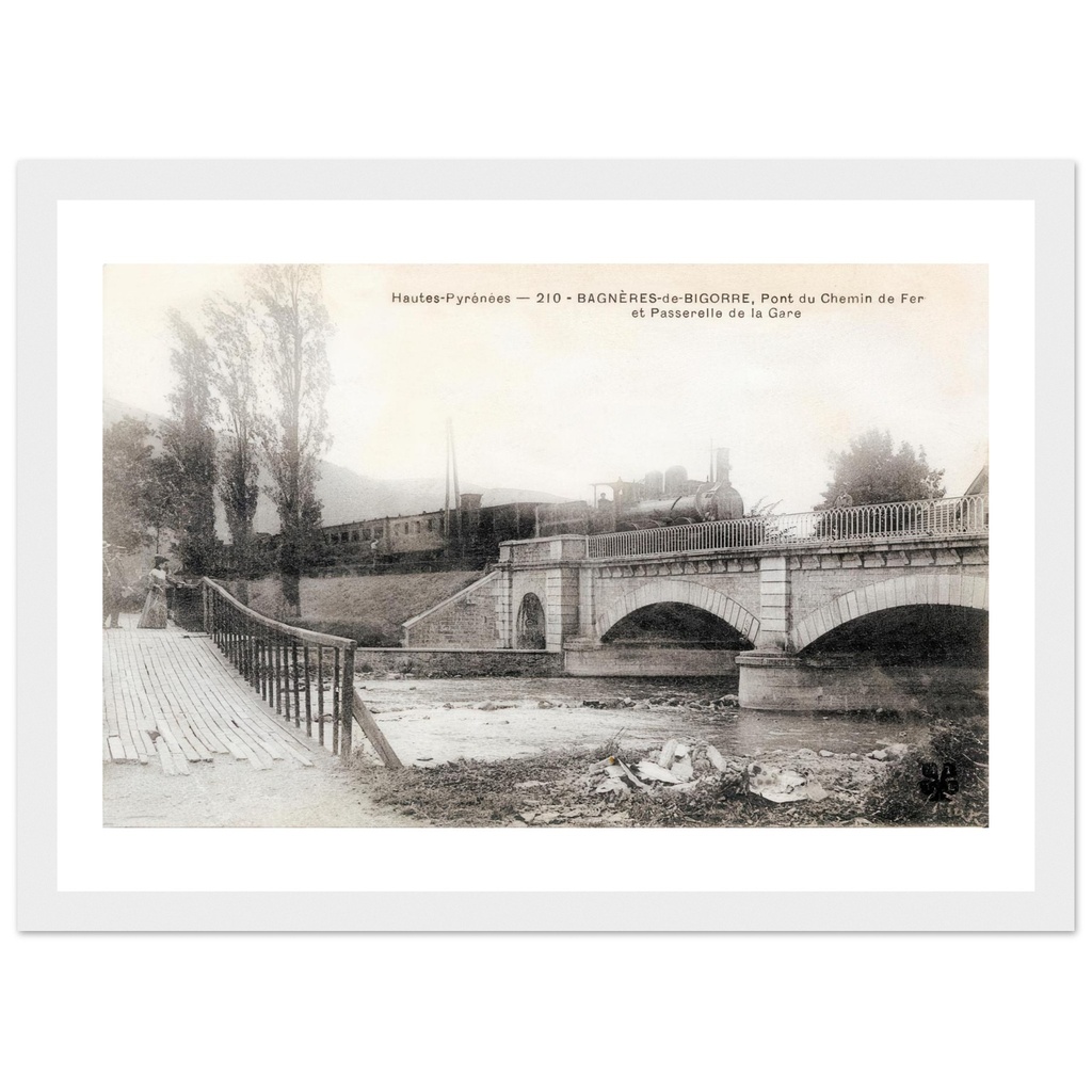 Bagnères-de-Bigorre - Pont du chemin de fer et passerelle de la gare