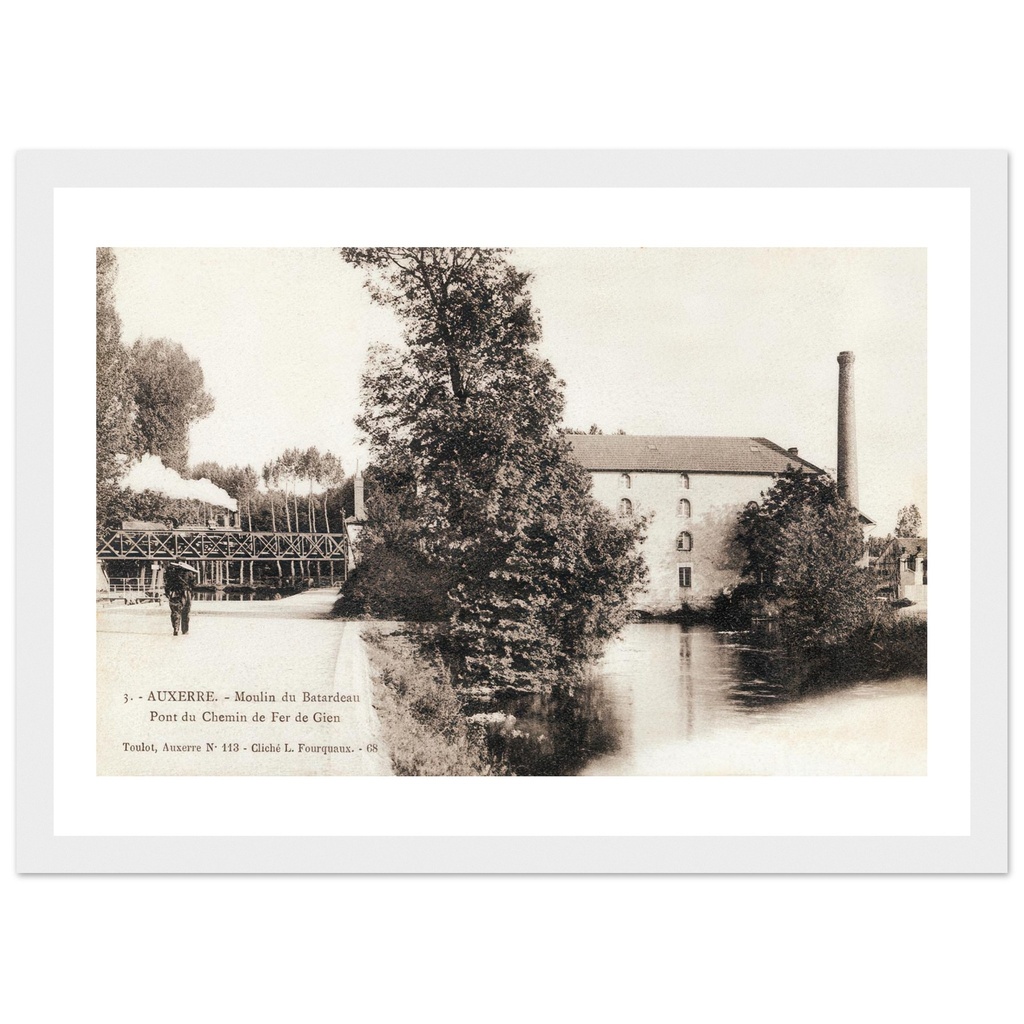 Auxerre - Moulin du Batardeau - Pont du chemin de fer de Gien