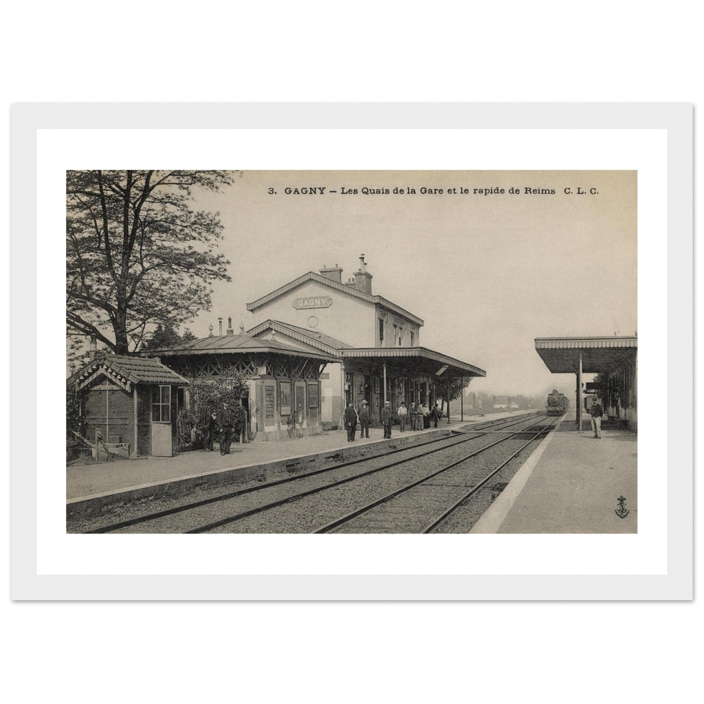 Gagny - Les Quais de la Gare et le rapide de Reims
