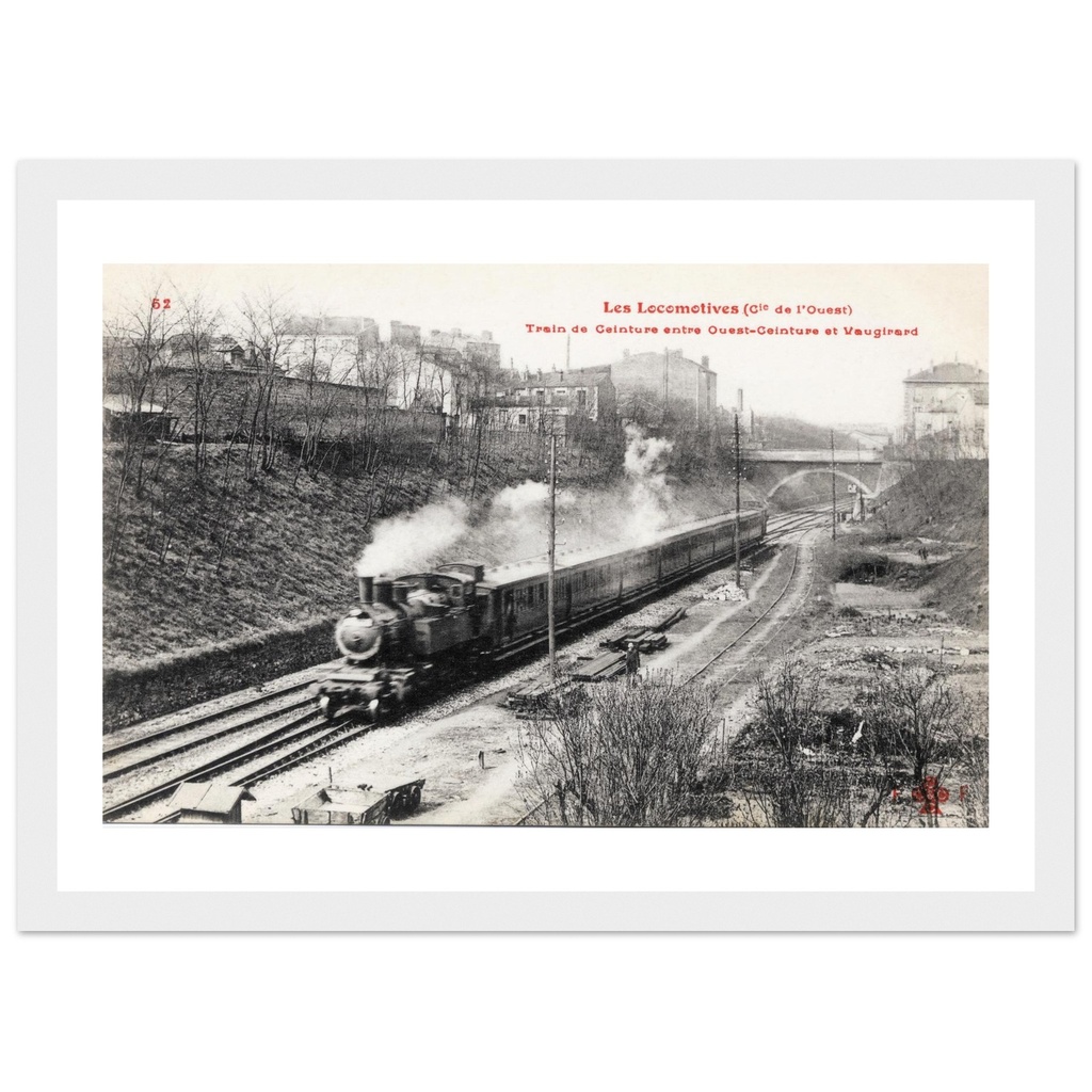 Paris - Les Locomotives (Cie de l Ouest) - Train de Ceinture entre Ouest-Ceinture et Vaugirard