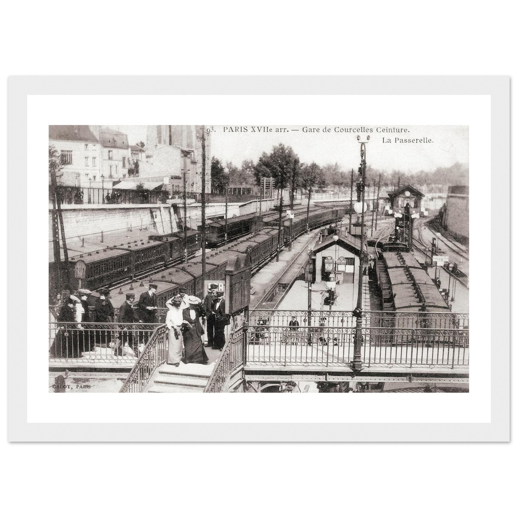 Paris XVIIe arr - Gare de Courcelles ceinture La Passerelle