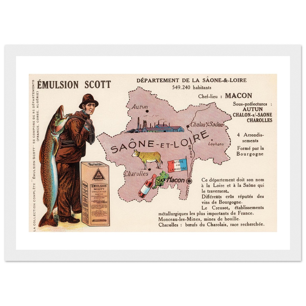 Departement Saone-et-Loire - carthographie