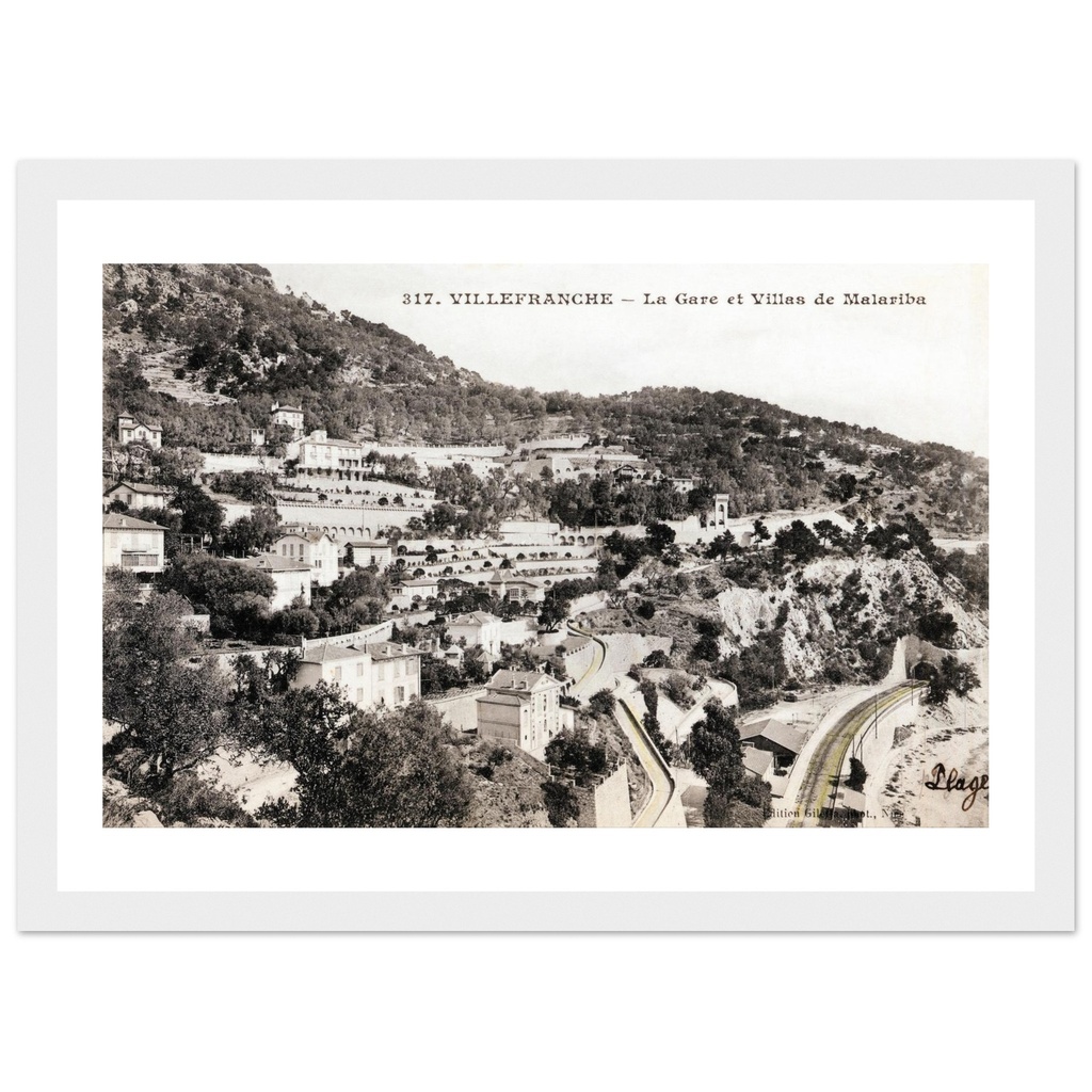 Villefranche sur Mer - La Gare et Villas de Malariba