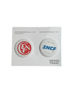 SET DE 2 BADGES LOGO SNCF