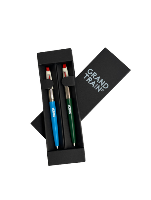 COFFRET STYLO SNCF BLEU & STYLO VERT 