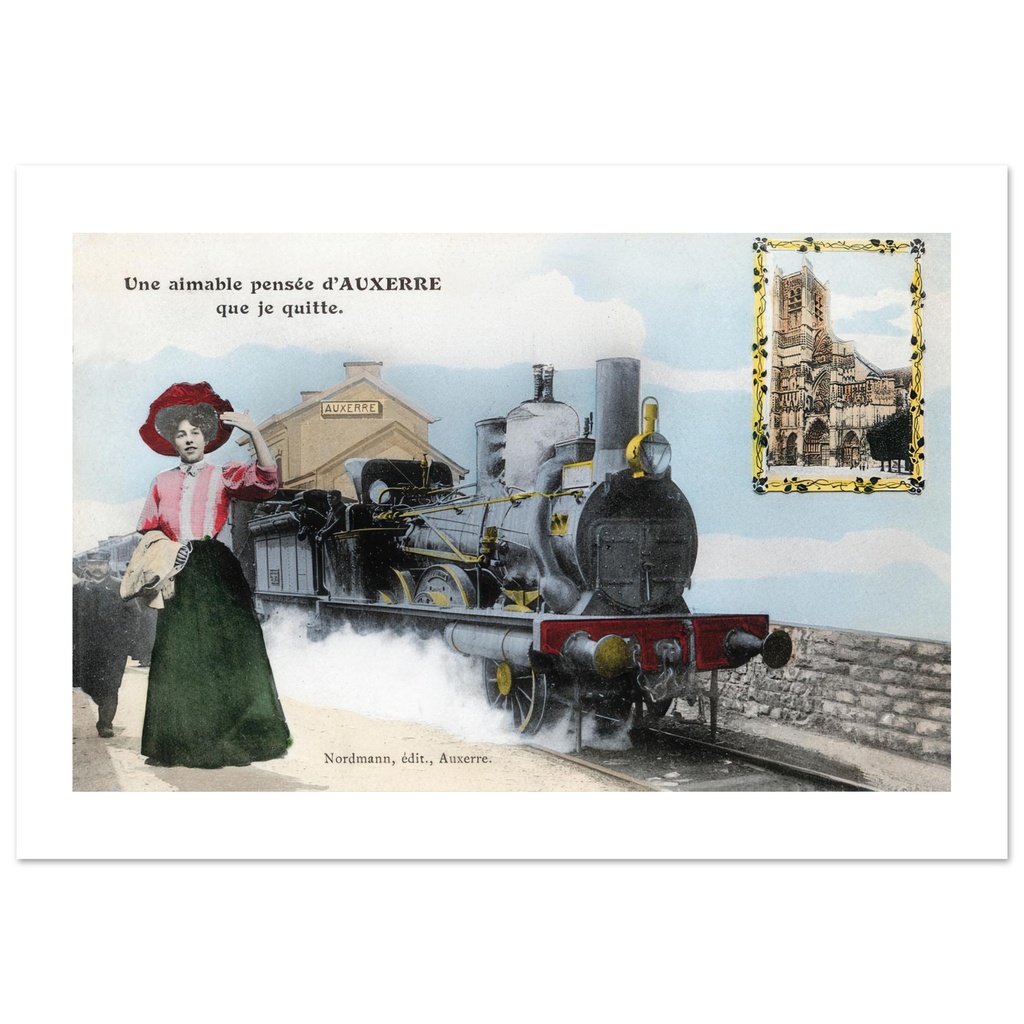 Auxerre - Illustration - photo souvenir