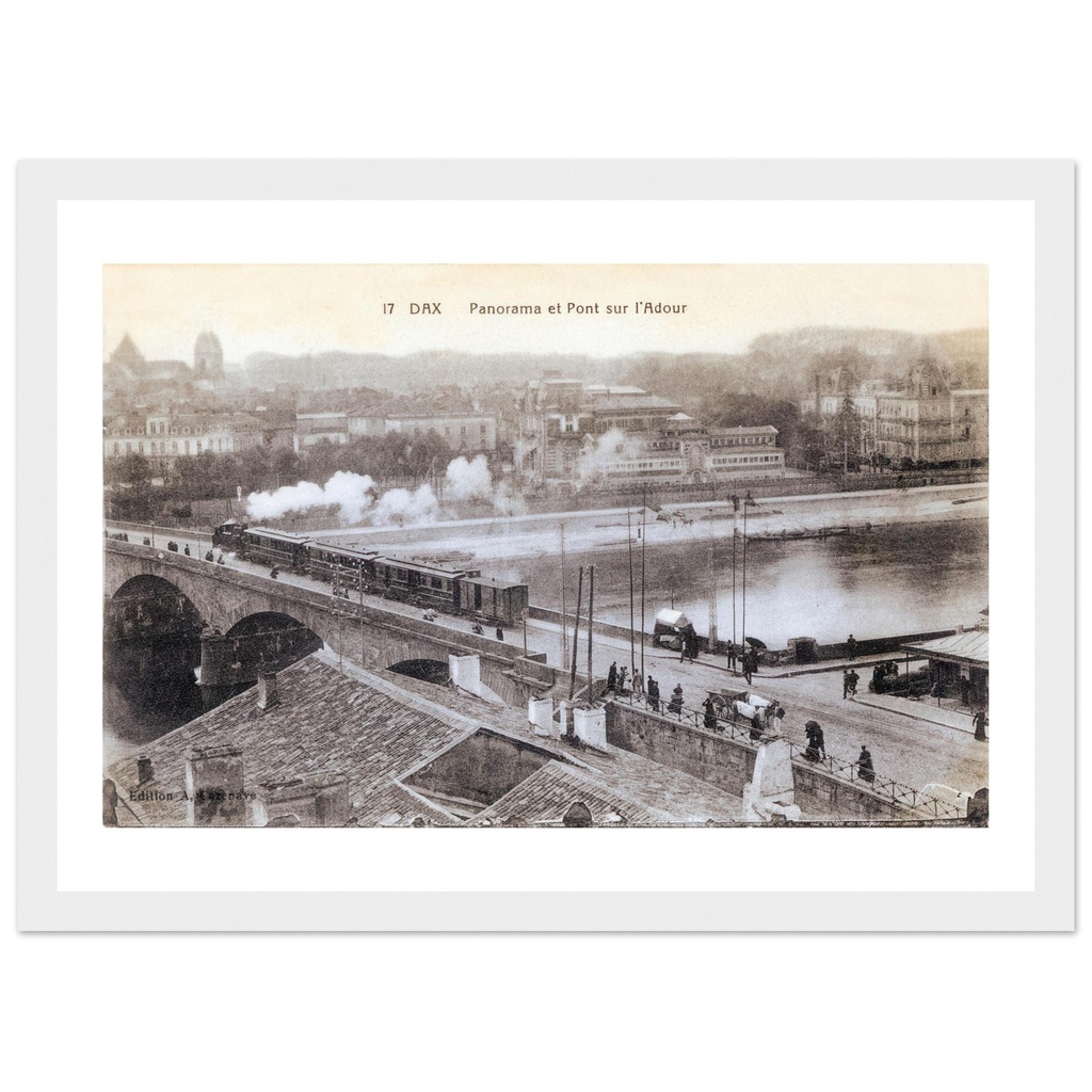 Dax - Panorama et Pont sur l'Adour