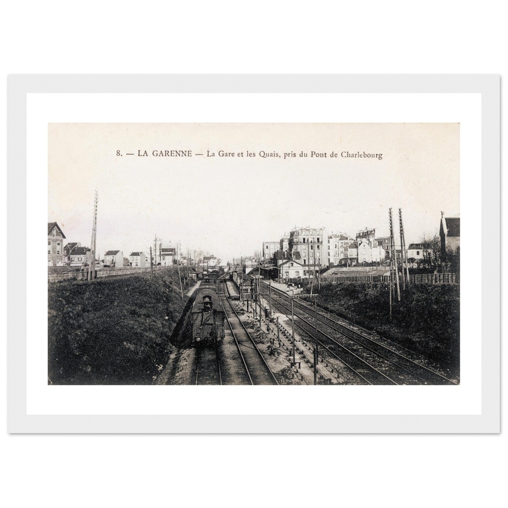 La Garenne - La gare et les quais près du pont de Charlebourg