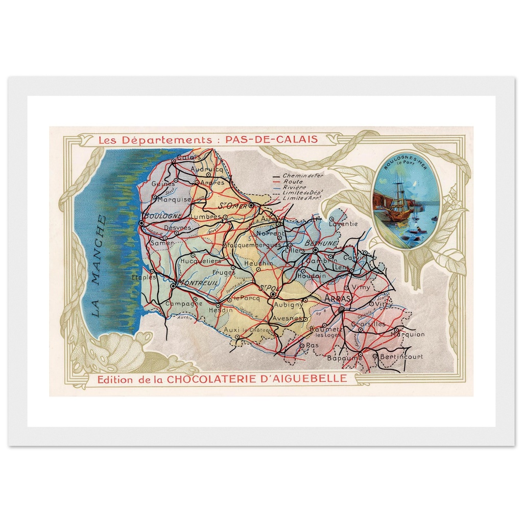 Carte du departement Pas-de-Calais