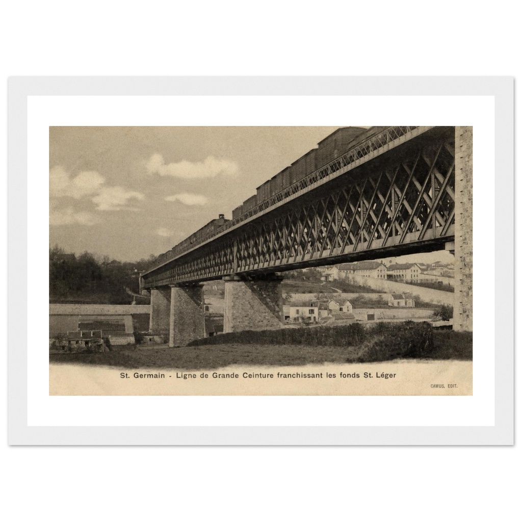 Saint Germain en Laye - Ligne de Grande Ceinture franchissant les fonds St-Leger