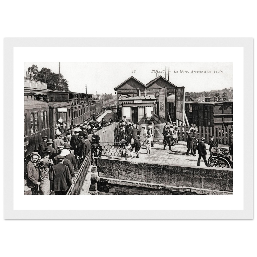 Poissy - la gare - arrivee d'un train