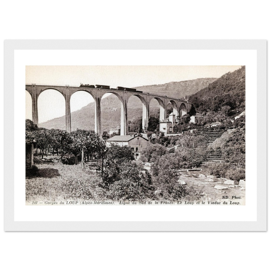 Gorges du Loup - Alpes Maritimes - Ligne du Sud de la France   Le loup et le Viaduc du Loup