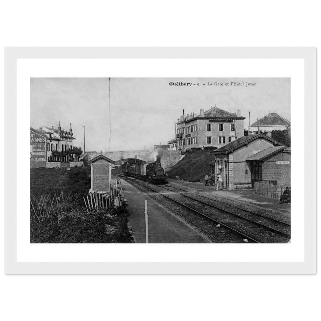 Guéthary - La gare et l'hotel Juzan