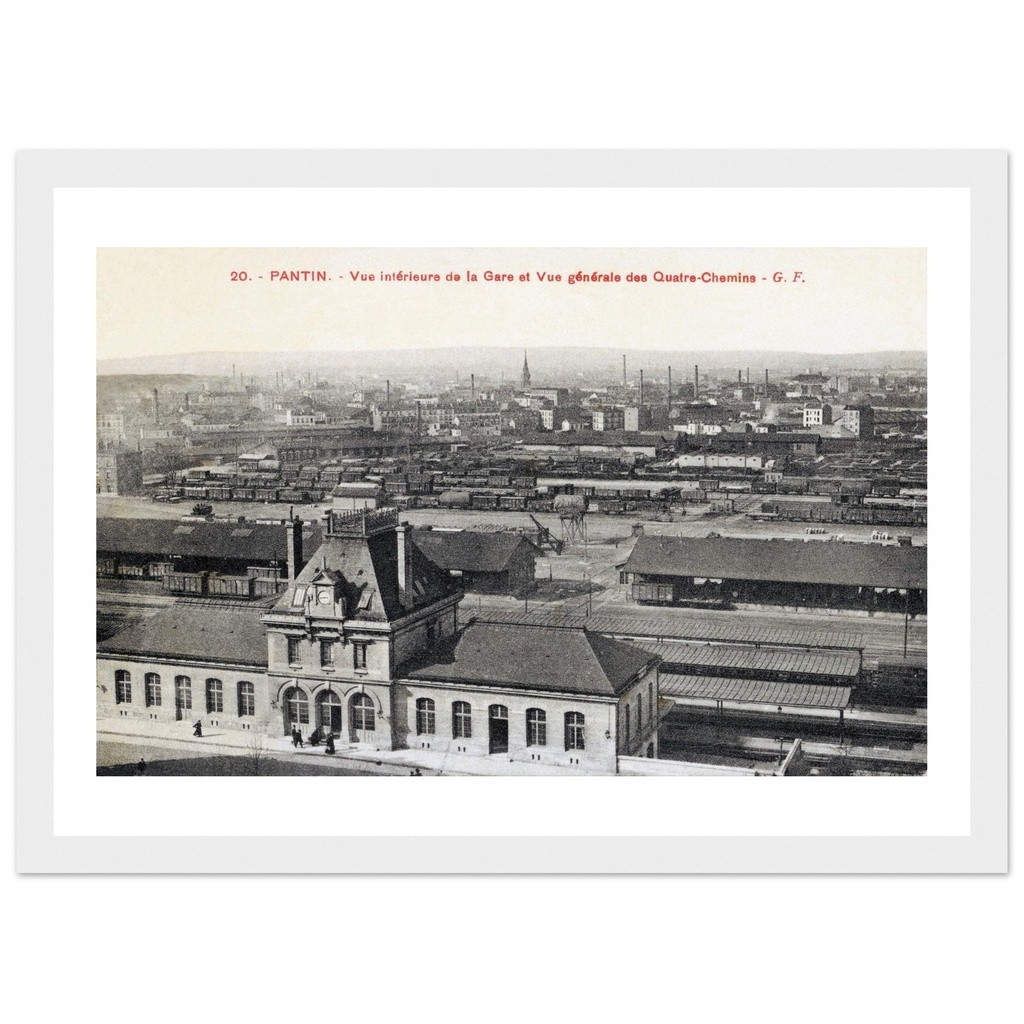 Pantin - vue interieure de la Gare et vue generale des Quatre-Chemins