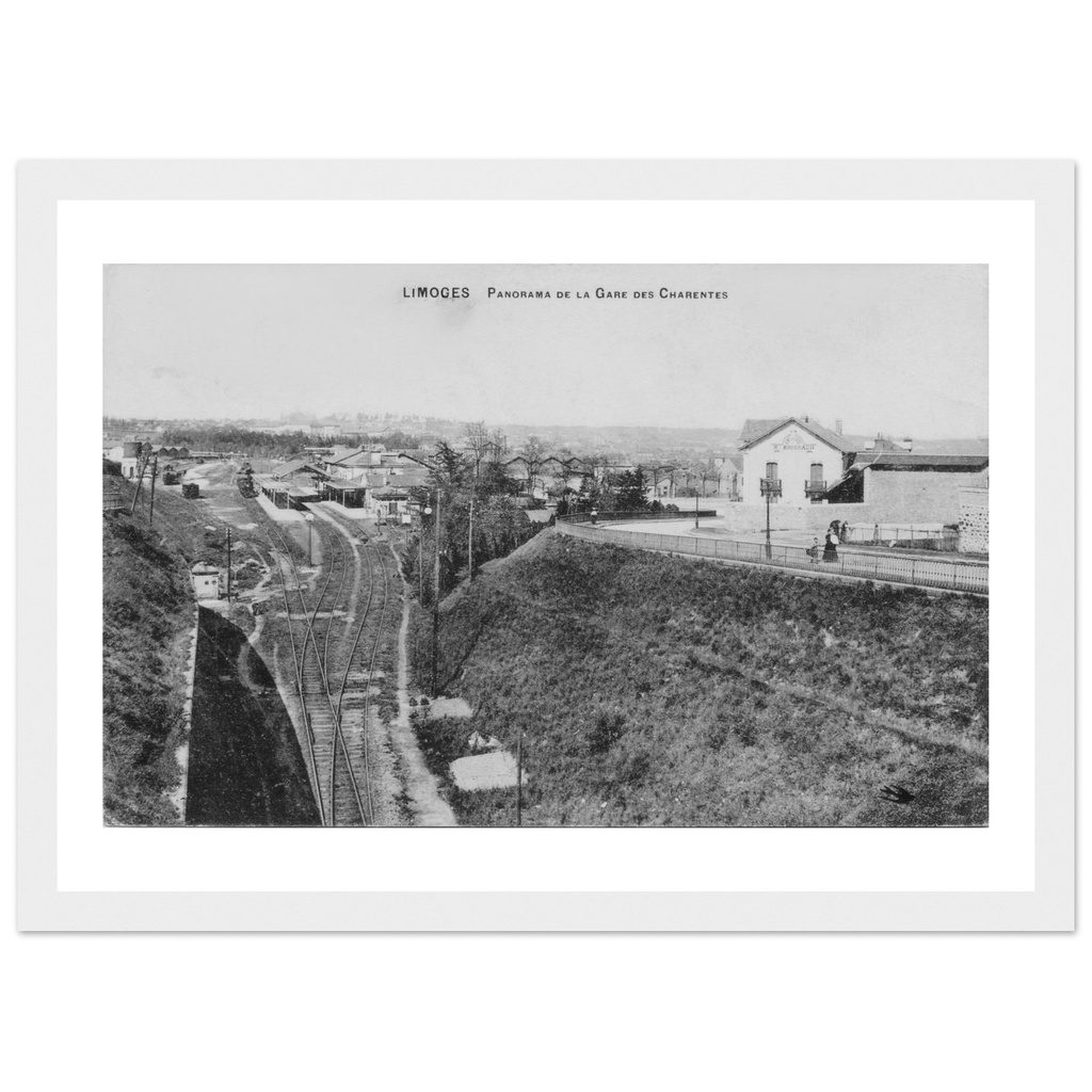 Limoges - Haute Vienne - Panorama de la gare de Charentes