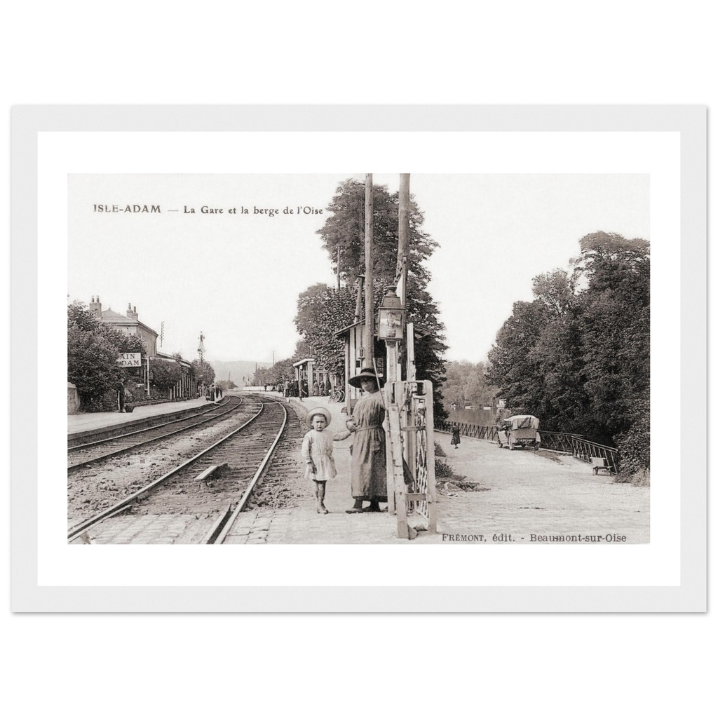 Isle-Adam - La Gare et la berge de l Oise